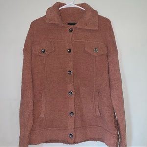 Tahari Fuzzy Button Jacket